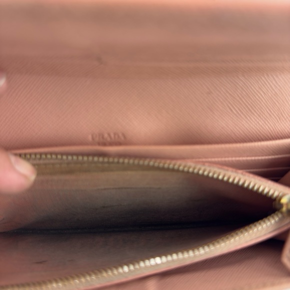 Prada Pink and Gold Leather Wallet - Picture 8 of 9